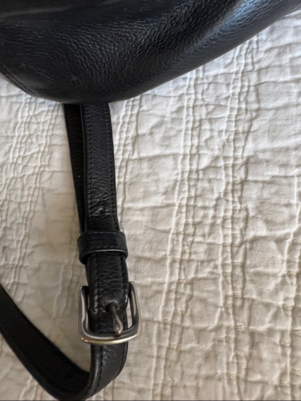Everyday Black Leather Backpack - Sleek City Pack - Picture 14 of 15